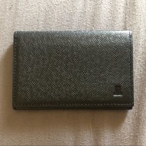LANVIN NEW RARE Black/Brown Bifold 5 Card Holder